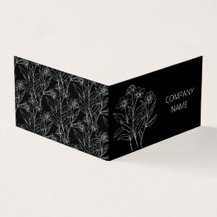 Schwarzweiß-Blume Visitenkarten