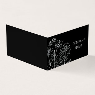 Schwarzweiß-Blume Visitenkarten