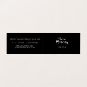 Schwarzweiß-Blume Visitenkarten (Innenseite Aufgefaltet)