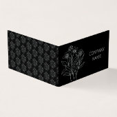 Schwarzweiß-Blume Visitenkarten (Vorderseite)