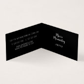 Schwarzweiß-Blume Visitenkarten (Innenseite)