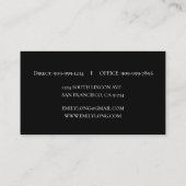 Schwarzweiss-Blumen-Anordnungs-Skizze-Entwurf Visitenkarte (Rückseite)