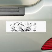 Schwarzweiss-Blumen Autoaufkleber (Auf Auto)