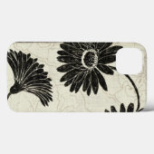 Schwarzweiss-Blumen Case-Mate iPhone Hülle (Rückseite (Horizontal))