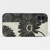 Schwarzweiss-Blumen Case-Mate iPhone Hülle (Rückseite (Horizontal))