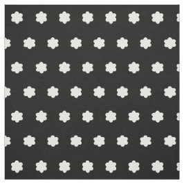 Schwarzweiss-Blumen der niedlichen kleinen Blumen Stoff