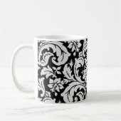 Schwarzweiss-Blumen Kaffeetasse (Links)