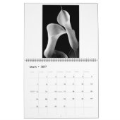 Schwarzweiss-Blumen-Kalender Kalender (Mär 2027)