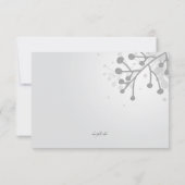 Schwarzweiss-BlumenBeileid danken Ihnen zu Dankeskarte (Rückseite)