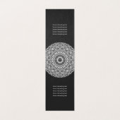 Schwarzweiss-BlumenMandala Visitenkarten (Innenseite Aufgefaltet)