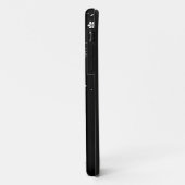 Schwarzweiss-BlumenWirbel Case-Mate iPhone Hülle (Hinten/Links)