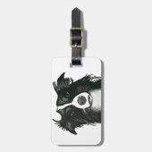 Schwarzweiss-Border-Collie-Gepäckanhänger Gepäckanhänger (Vorderseite vertikal)