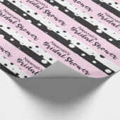 Schwarzweiß, Brautparty Geschenkpapier (Ecke)