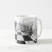 Schwarzweiss-Brett des Schach-3D Kaffeetasse (VorderseiteRechts)