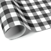 Schwarzweiss-Büffel-kariertes Verpackungs-Papier Geschenkpapier (Rolleneckpunkt)