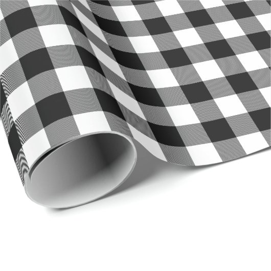 Schwarzweiss-Büffel-kariertes Verpackungs-Papier Geschenkpapier (Rolleneckpunkt)