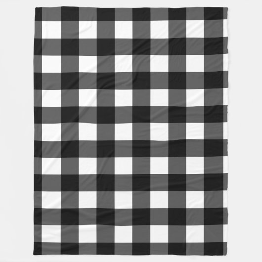 Schwarzweiss-Büffel-Karo-Fleece-Decke Fleecedecke (Vorderseite)