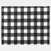 Schwarzweiss-Büffel-Karo-Fleece-Decke Fleecedecke (Vorderseite (Horizontal))