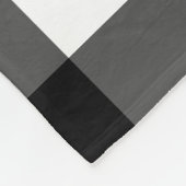 Schwarzweiss-Büffel-Karo-Fleece-Decke Fleecedecke (Ecke)