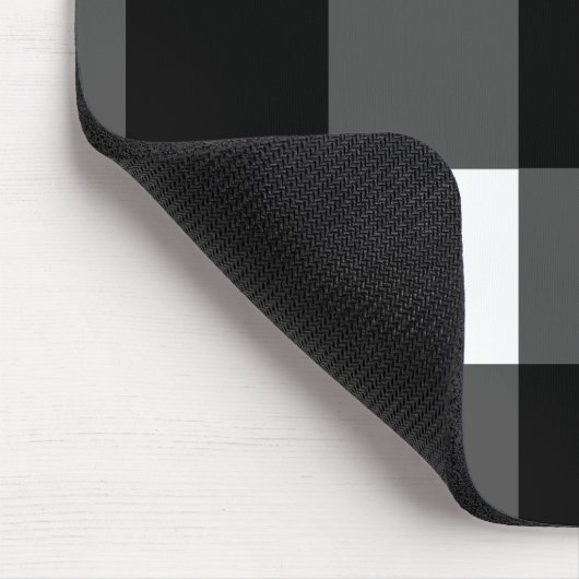 Schwarzweiss-Büffel-Karo-Mausunterlage Mousepad (Ecke)