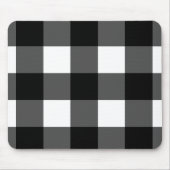 Schwarzweiss-Büffel-Karo-Mausunterlage Mousepad (Vorne)
