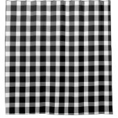 Schwarzweiss-Büffel-Karo-Muster Duschvorhang (Vorderseite)