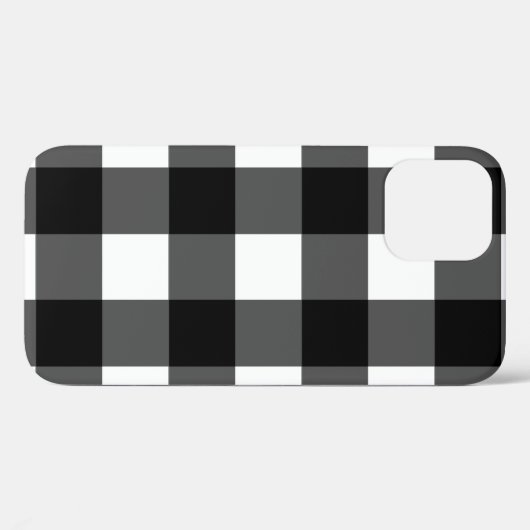 Schwarzweiss-Büffel-Karo-Telefon-Kasten Case-Mate iPhone Hülle (Rückseite (Horizontal))