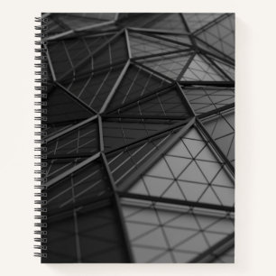 Schwarzweiß-Bullet-Journal/Lined-Notebook Notizblock