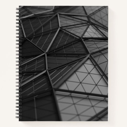 Schwarzweiß-Bullet-Journal/Lined-Notebook Notizblock (Vorderseite)
