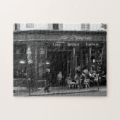 Schwarzweiss-Café in Montmartre, Paris Puzzle (Horizontal)