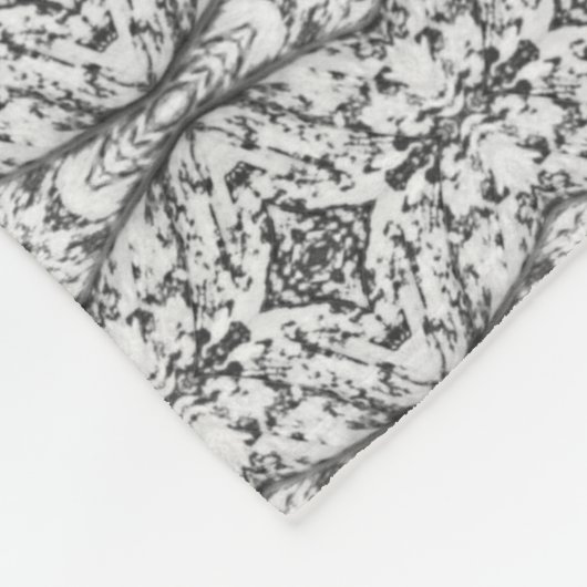 Schwarzweiss-Caladium-Fleece-Decke Fleecedecke (Ecke)