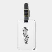 Schwarzweiss-Camaro Z28 Illustration 1969 Gepäckanhänger (Vorderseite vertikal)