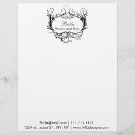 Schwarzweiß-Chic-Business-Letters Briefkopf