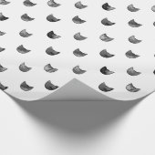 Schwarzweiss-Chic-niedliches Katzen-Muster Geschenkpapier (Ecke)