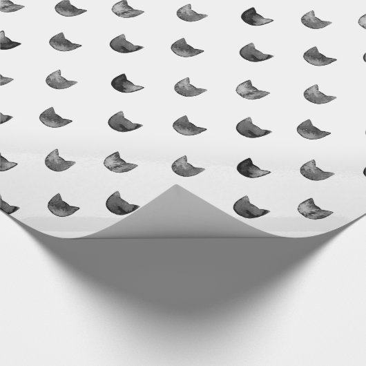 Schwarzweiss-Chic-niedliches Katzen-Muster Geschenkpapier (Ecke)