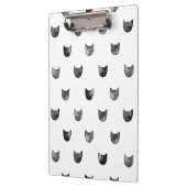 Schwarzweiss-Chic-niedliches Katzen-Muster Klemmbrett (Links)
