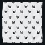 Schwarzweiss-Chic-niedliches Katzen-Muster Kopftuch<br><div class="desc">Schwarzweiss-Chic-niedliches Katzen-Muster</div>