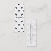 Schwarzweiss-Chic-niedliches Katzen-Muster Mini Visitenkarte (Vorne/Hinten)