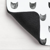 Schwarzweiss-Chic-niedliches Katzen-Muster Mousepad (Ecke)