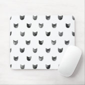 Schwarzweiss-Chic-niedliches Katzen-Muster Mousepad (Mit Mouse)