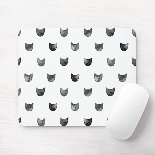 Schwarzweiss-Chic-niedliches Katzen-Muster Mousepad (Mit Mouse)