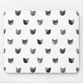 Schwarzweiss-Chic-niedliches Katzen-Muster Mousepad (Vorne)