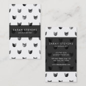 Schwarzweiss-Chic-niedliches Katzen-Muster Visitenkarte (Vorne/Hinten)