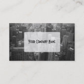 Schwarzweiss-Chicago-Skyline Visitenkarte (Rückseite)