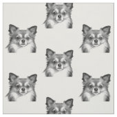 Schwarzweiss-Chihuahua Stoff (Muster)