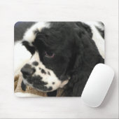 Schwarzweiss-Cocker spaniel-Mausunterlage Mousepad (Mit Mouse)