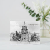 Schwarzweiß, Colorado Staat Hauptstadt Bldg #1 Postkarte (Stehend Vorderseite)