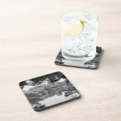 Schwarzweiß, cool, einzigartig Natur und See Getränkeuntersetzer (Rechte Seite)