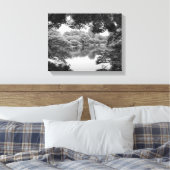 Schwarzweiß, cool, einzigartig Natur und See Leinwanddruck (Insitu (Schlafzimmer))