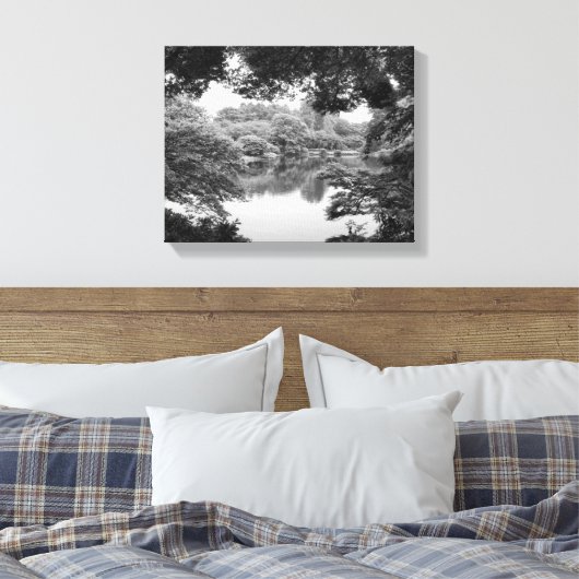 Schwarzweiß, cool, einzigartig Natur und See Leinwanddruck (Insitu (Schlafzimmer))